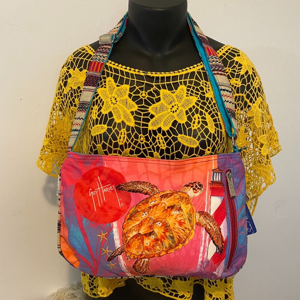 Guy Harvey Turtle Tote Bag